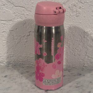 🌸✨ Starbucks Japan Sakura Thermos Bottle – Limited Cherry Blossom Edition – Pin